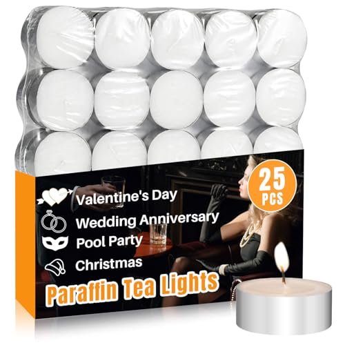 51wlMFDk7L._SL500_.jpg Unscented Tealight Candles – Mini Votive Tea Lights with Cotton Wick for Home, Weddings, and Events - Image 7
