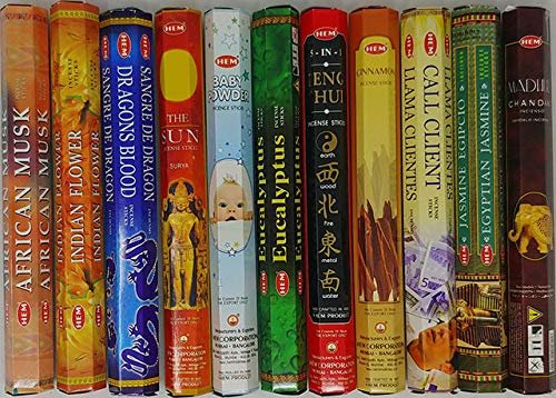 51zl7lvsEYL._SL500_.jpg Hem Incense Variety Pack - 12 Boxes, 20 Sticks Each, 240 Total - 45+ Minute Burn Time, 240g - Image 5