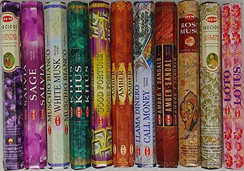 614tAhRstoL._SL500_.jpg Hem Incense Variety Pack - 12 Boxes, 20 Sticks Each, 240 Total - 45+ Minute Burn Time, 240g - Image 6