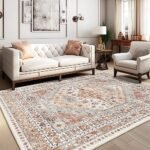 Zesthome 5x7 Area Rug: Ultra-Thin, Washable, Stain-Resistant, Anti-Slip for Living Room & Bedroom Decor. - Image 3