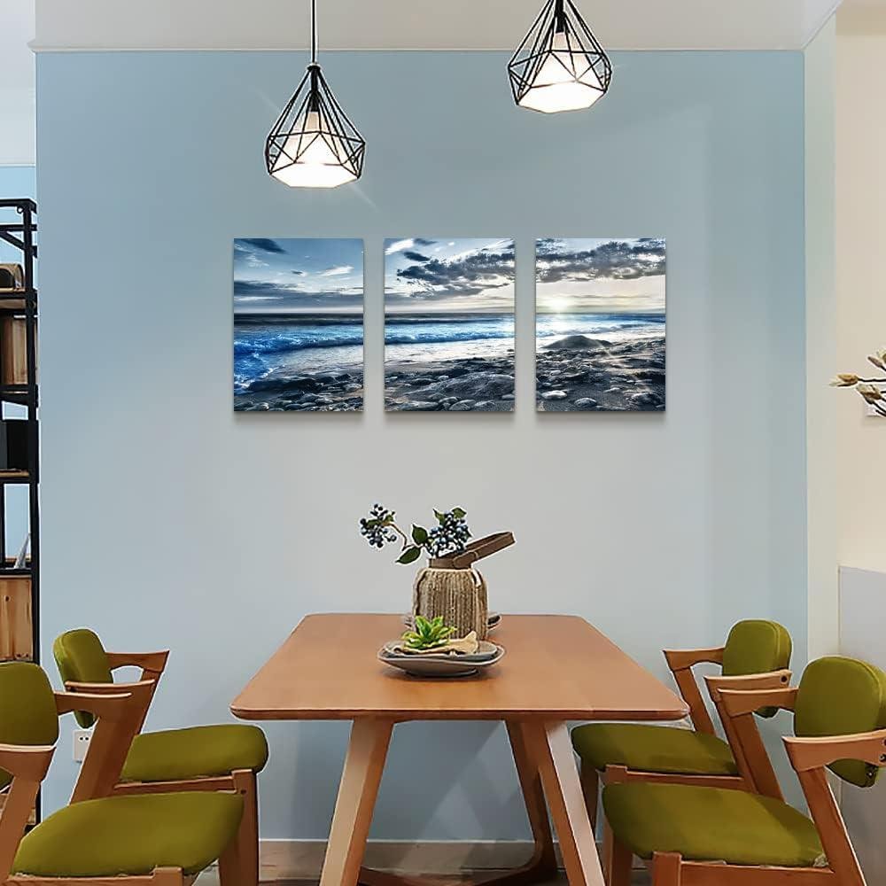 Our Review: Serene Blue beach Canvas art for Home ⁣Decor