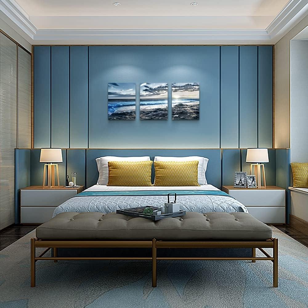 Our Review: Serene‍ Blue ⁤Beach Canvas Art for Home Decor