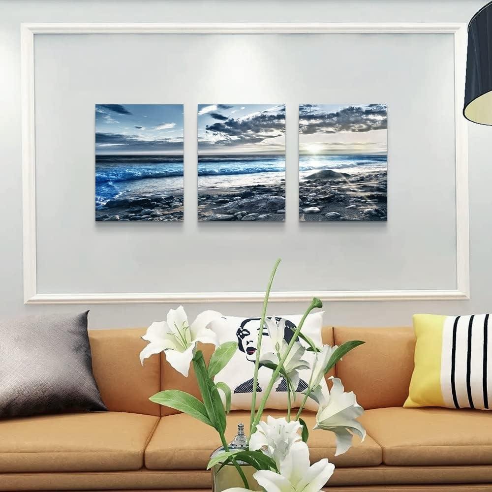 Our Review: Serene‌ Blue Beach Canvas Art for Home Decor