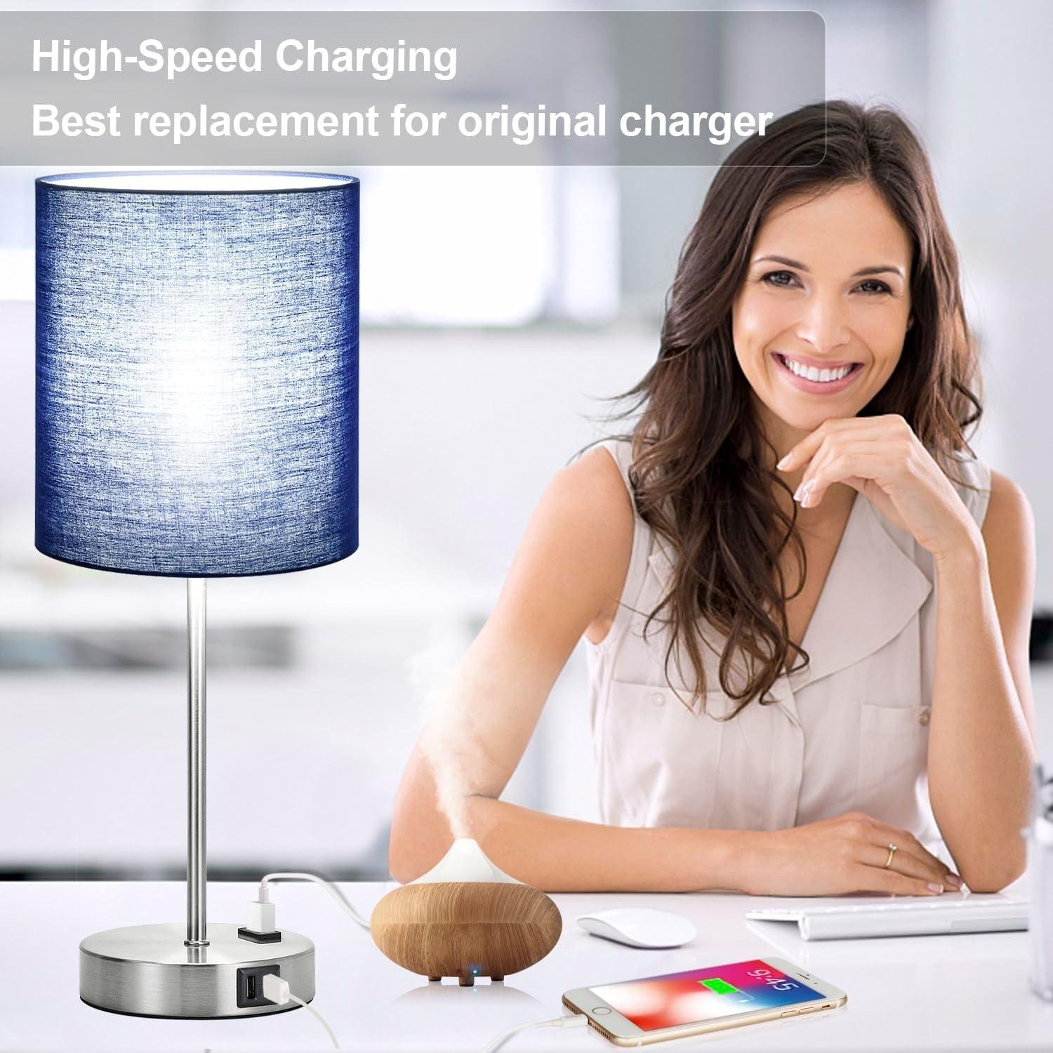 our Review of Lynnoland Touch control Lamps with USB & Outlet