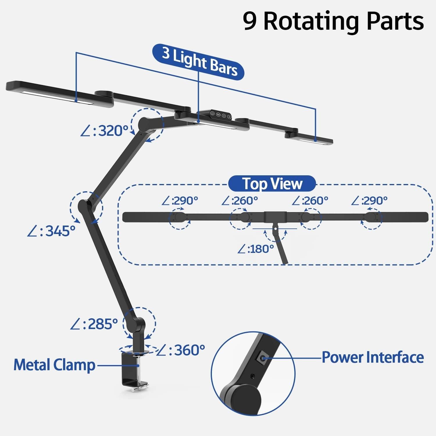 our Review: Bright, Adjustable LED Clamp Desk Lamp for Workspaces