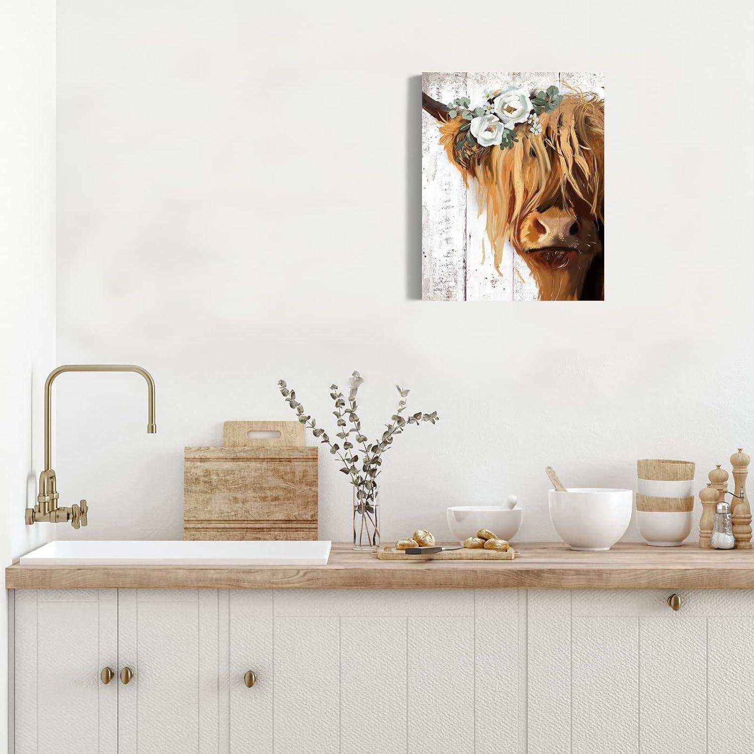 Rustic ⁢Charm: Our Review of Highland Cow‌ Canvas Art