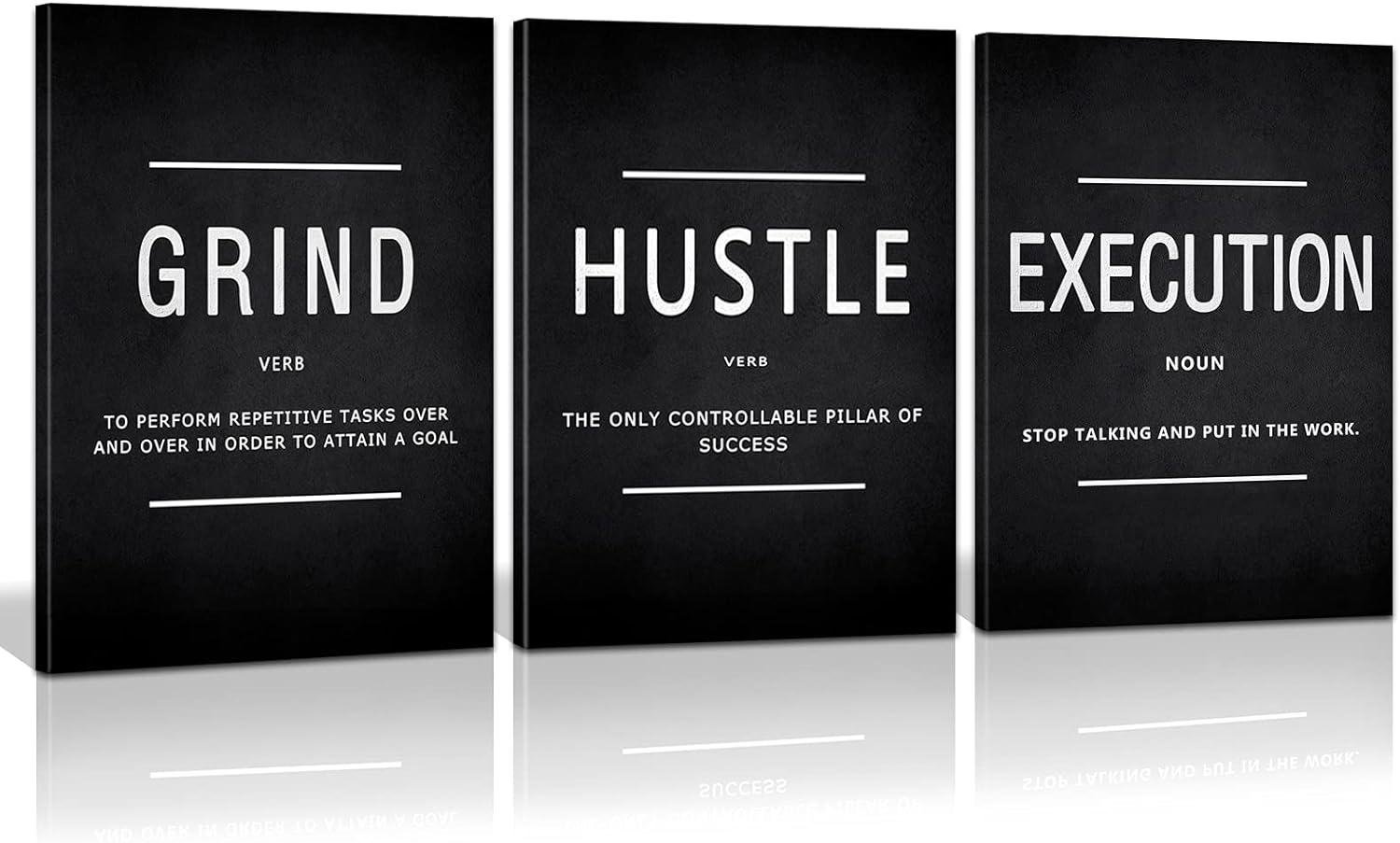 Elevating Your Space: Our Review of KAWAHONE's Grind Hustle execution Canvas Art