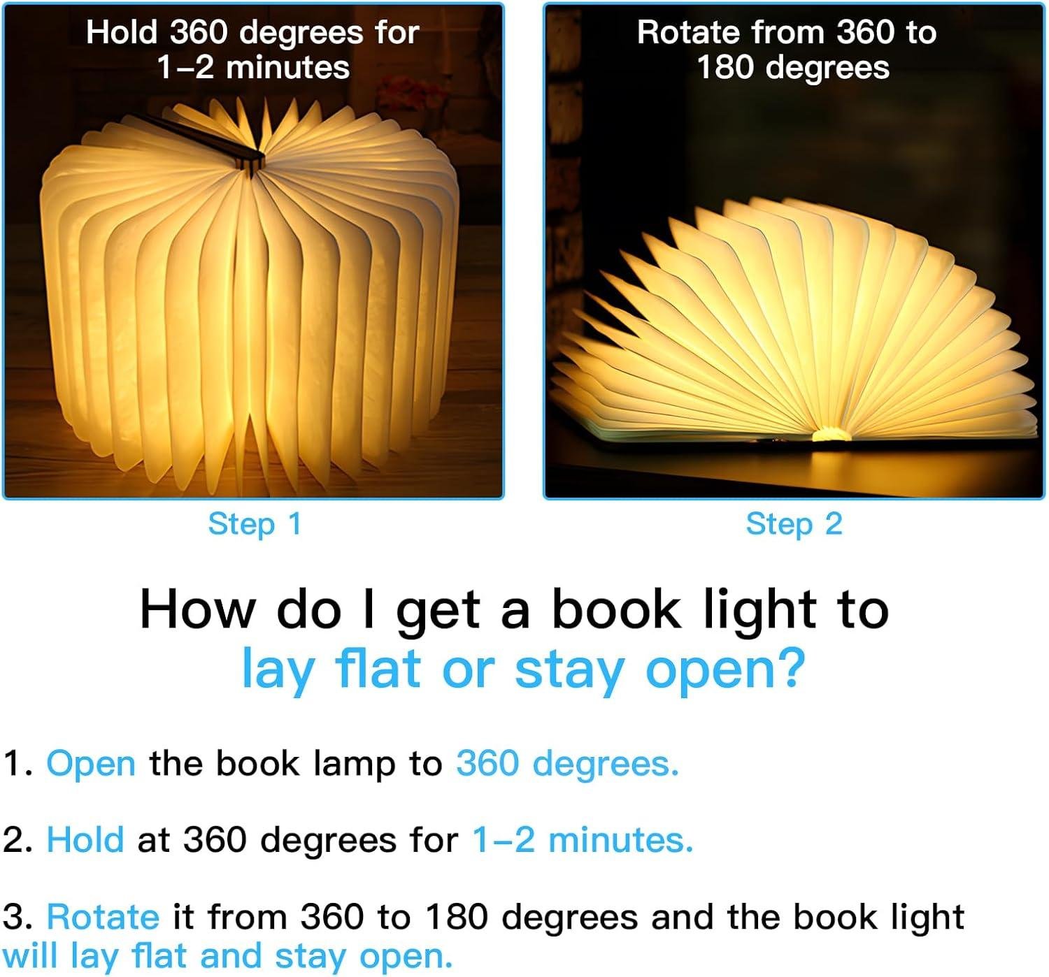 Our Review of the Vergissm Wooden 5-Color Folding Book Light