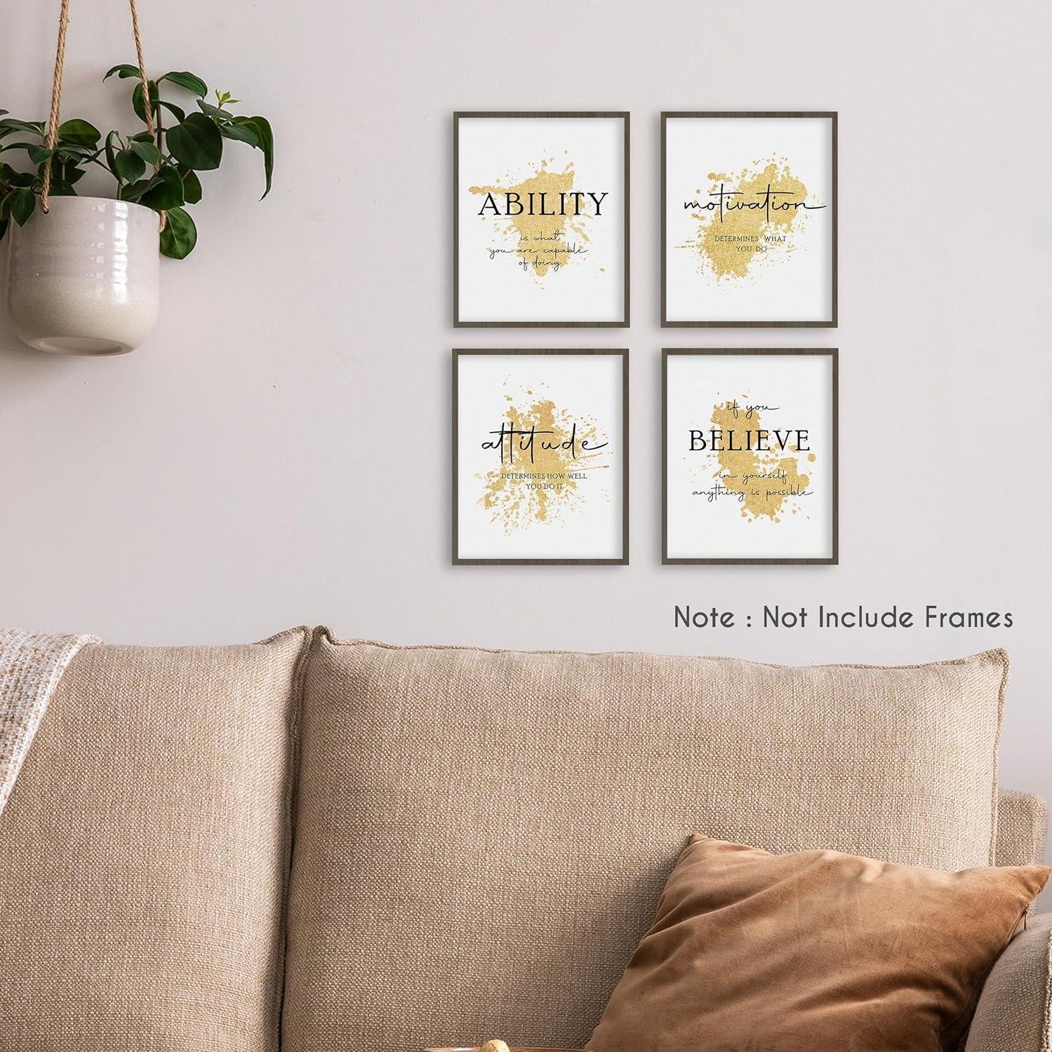 We Tested HRQKO's Elegant Gold Motivational ⁤Art Set