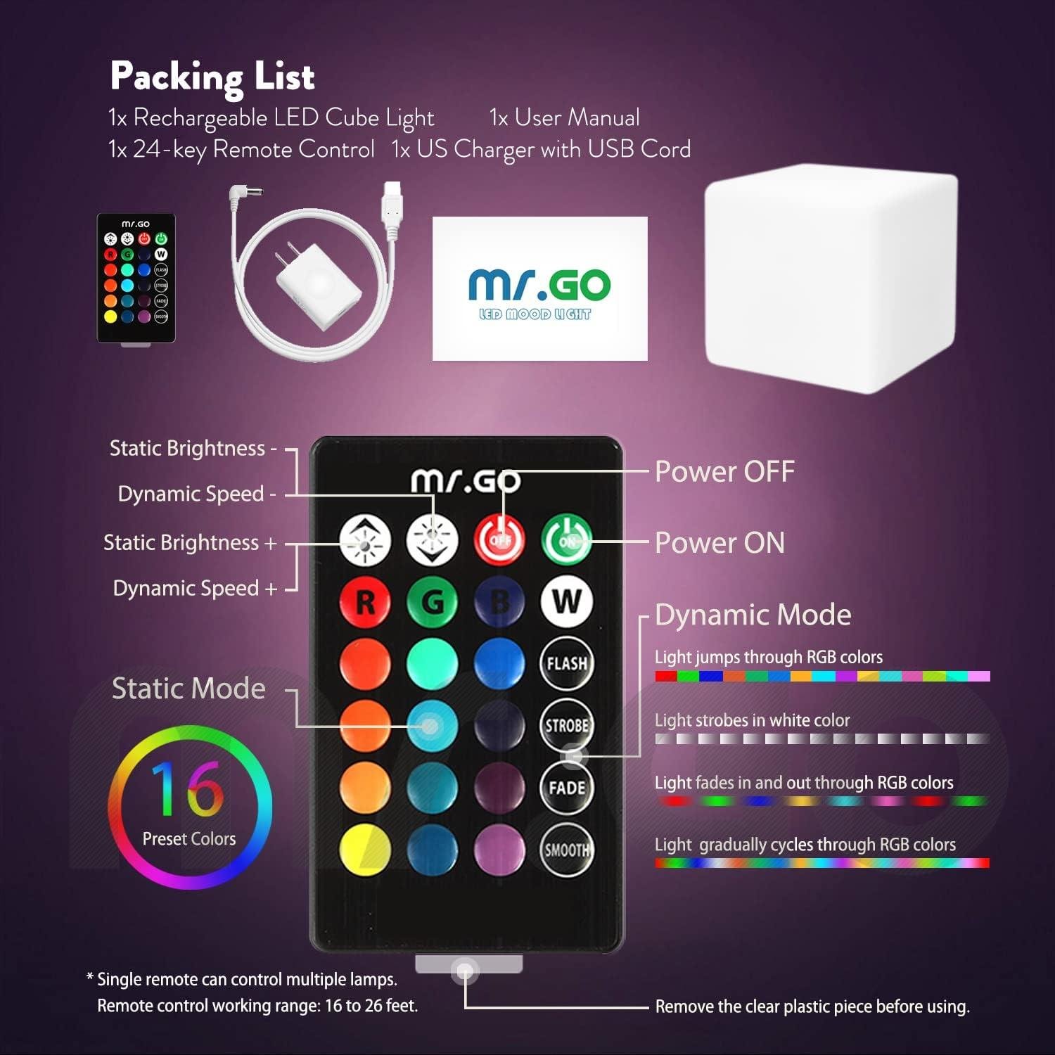 Our review: Mr.Go 4-inch LED Cube Night Light's Colorful Glow