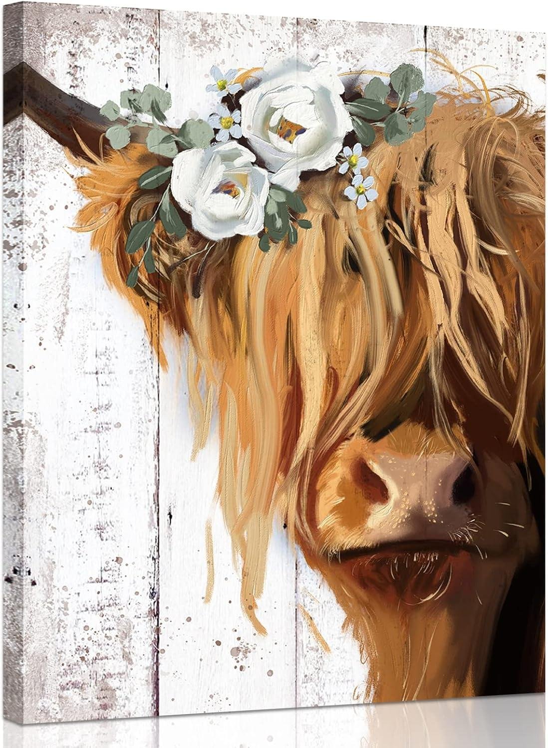 Rustic Charm: Our Review‌ of Highland Cow Canvas Art