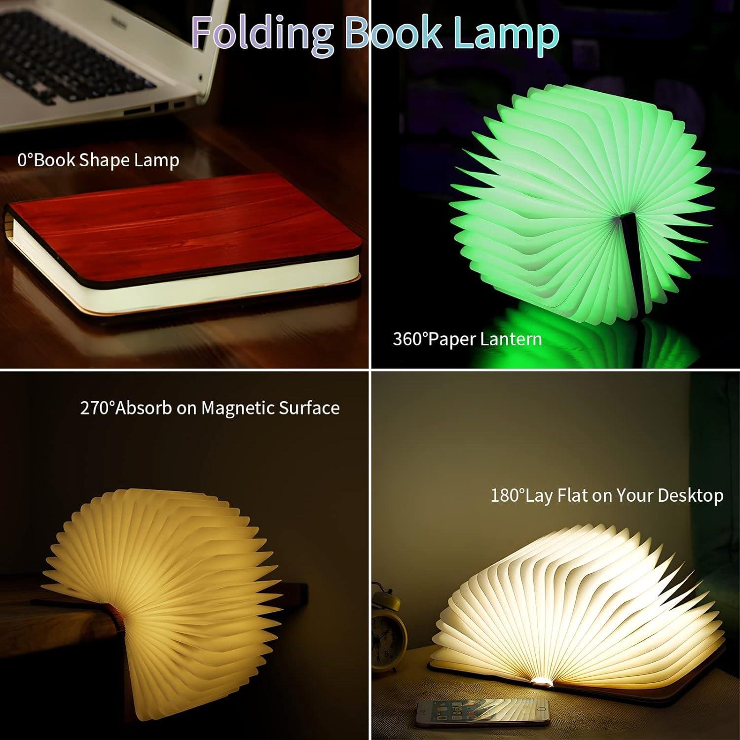Our Review of the Vergissm Wooden 5-Color Folding Book Light