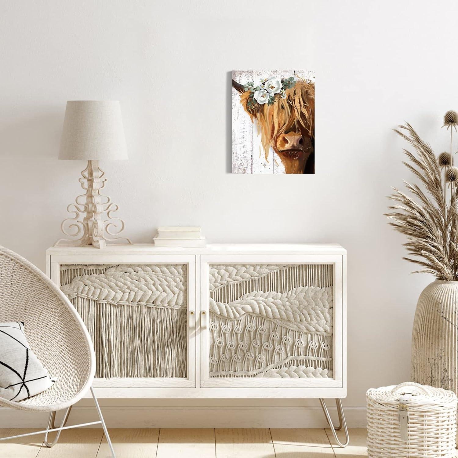 Rustic Charm: Our Review of Highland Cow Canvas Art