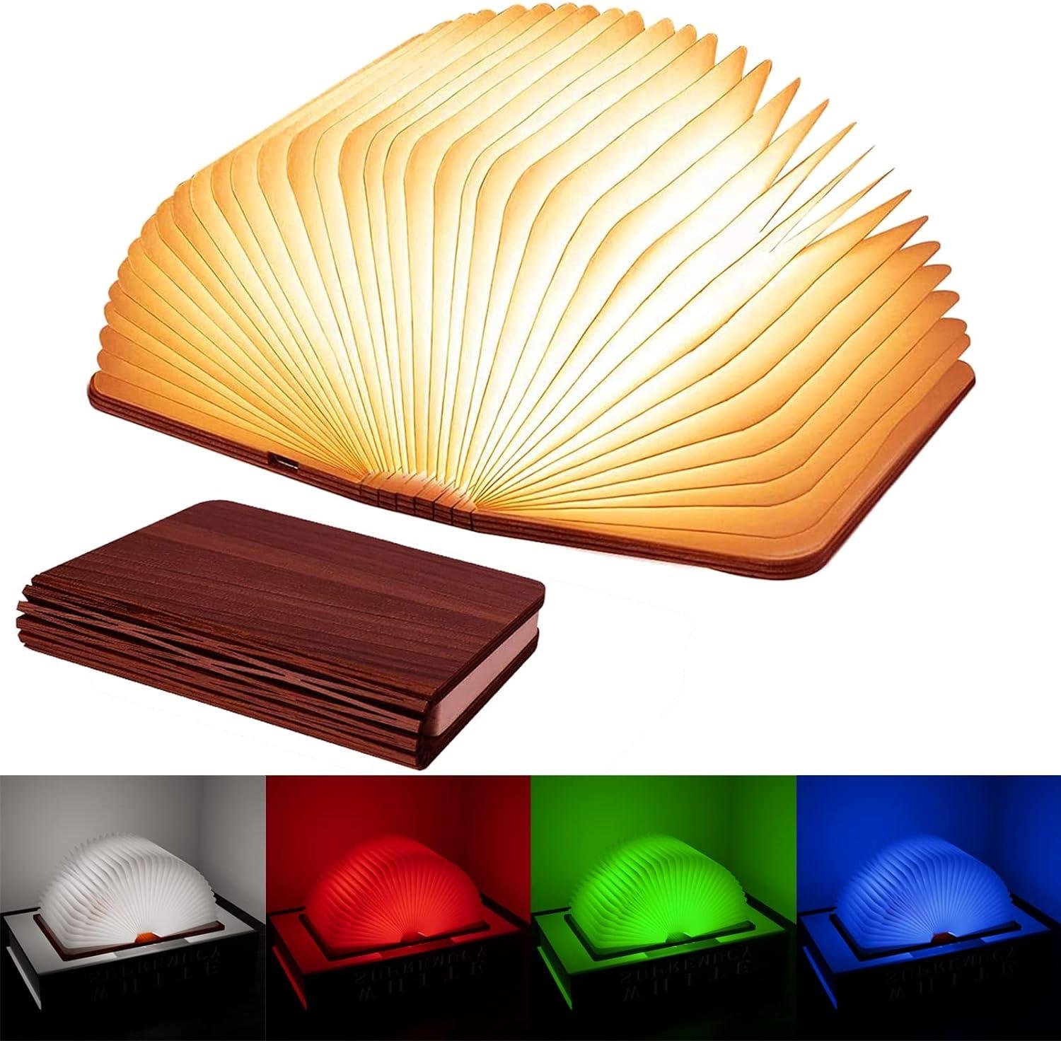 Our Review of the Vergissm Wooden 5-Color Folding Book Light