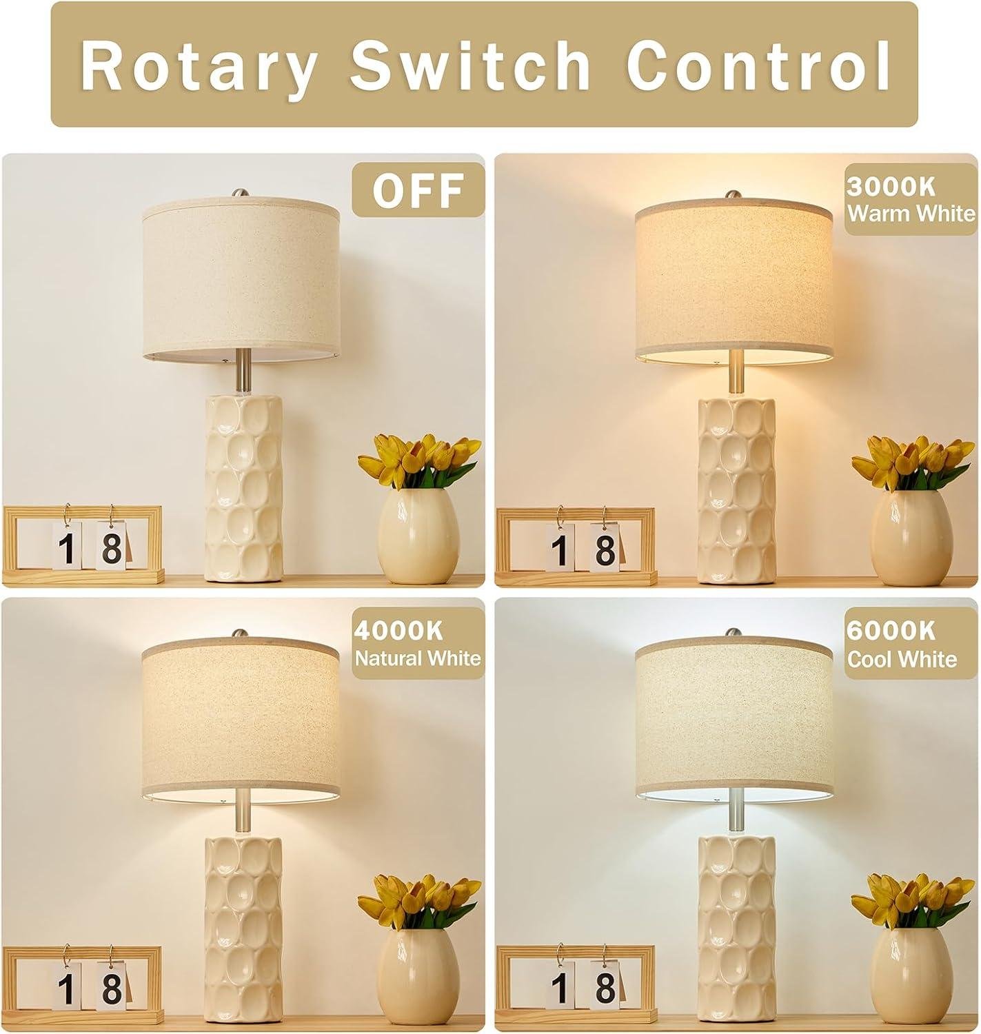 Our Review: Stylish & Dimmable 24” Ceramic Table Lamp Set