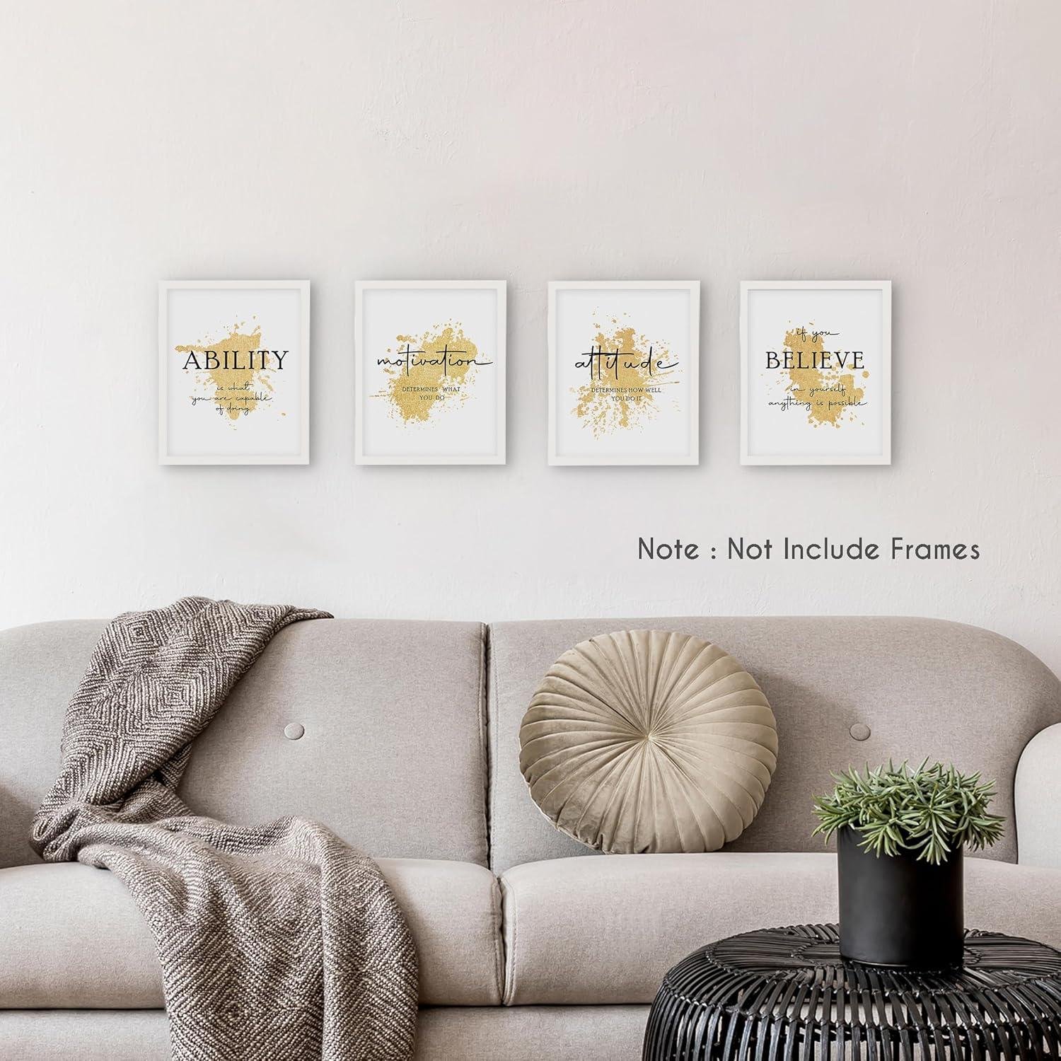 We Tested HRQKO's Elegant Gold Motivational Art Set