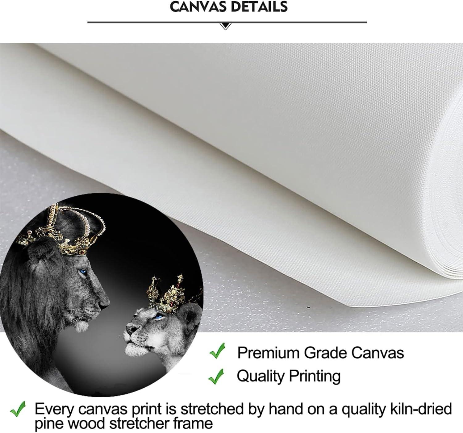 Majestic Royalty:⁣ Our Review ⁤of the Lion⁢ King & Queen Canvas Art