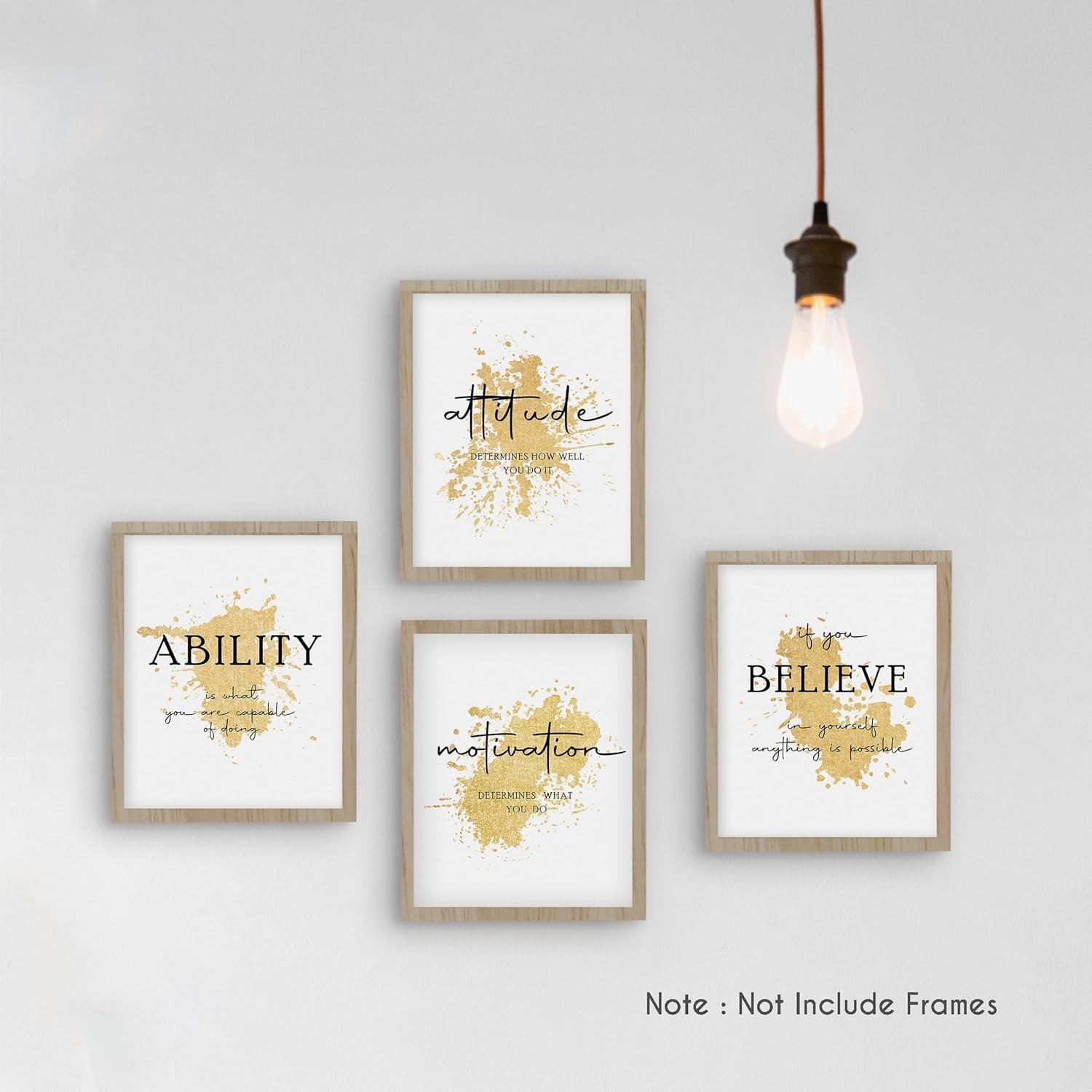 We Tested HRQKO's Elegant Gold Motivational ‌Art Set
