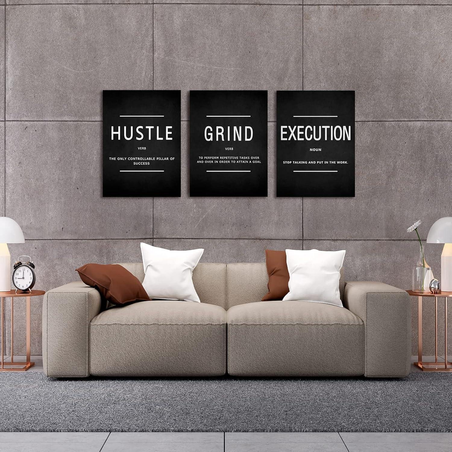 Elevating Your Space: Our Review of KAWAHONE's Grind Hustle Execution Canvas Art