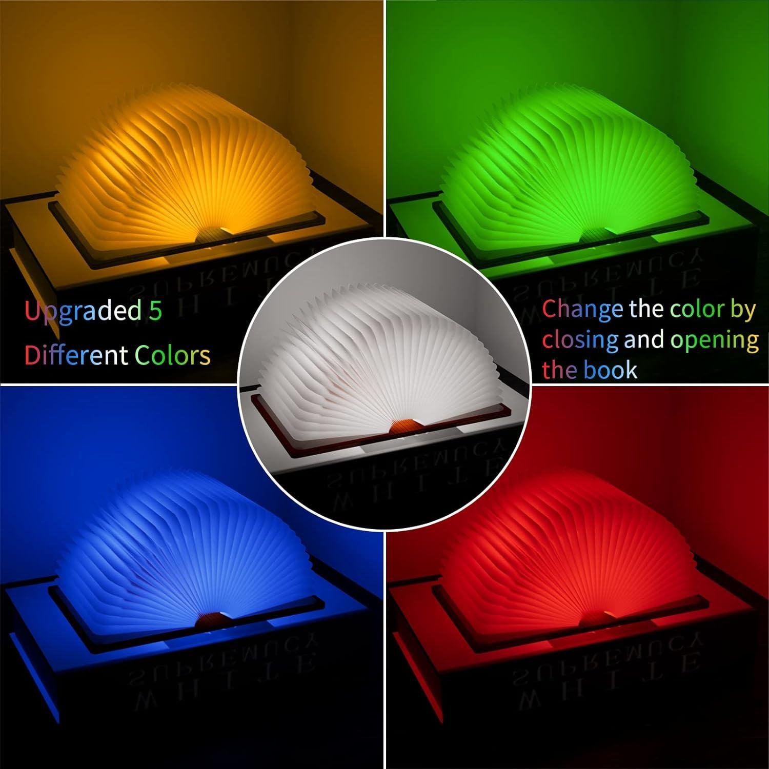 Our Review of the Vergissm Wooden 5-Color Folding Book Light