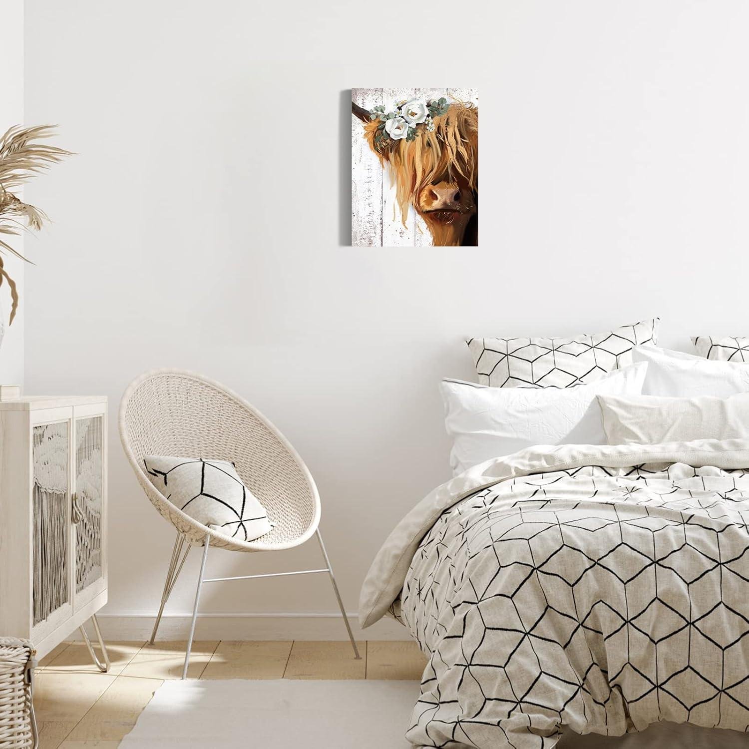 Rustic Charm: Our Review of Highland Cow Canvas Art