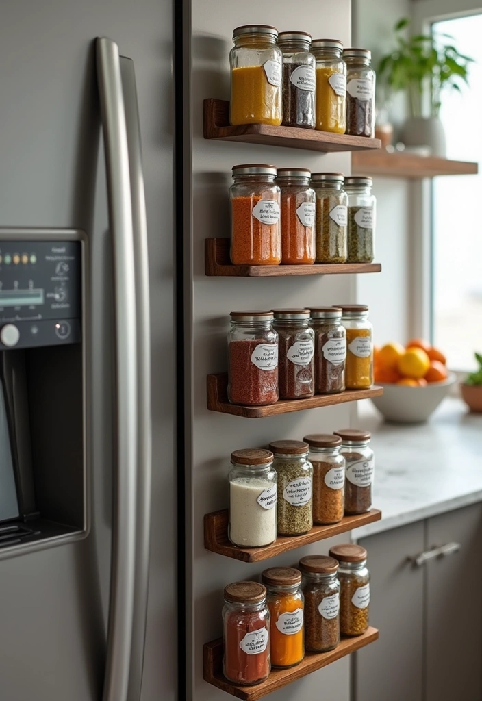 10 Modern Kitchen Organization Hacks That Will Change Your Cooking Game Forever! - 3. Magnetic Spice Racks for Easy Access