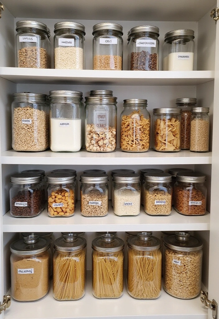 10 Modern Kitchen Organization Hacks That Will Change Your Cooking Game Forever! - 4. Clear Storage Containers for Pantry Perfection