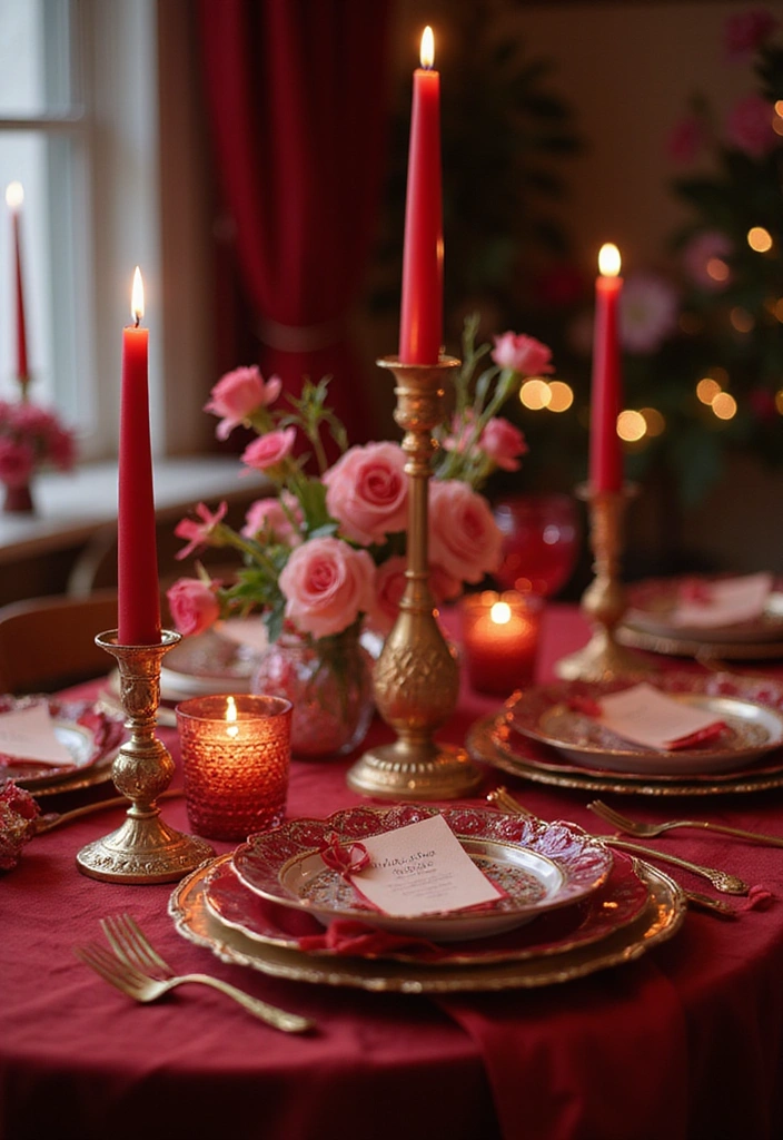 10 Stunning Seasonal Table Settings That Will Wow Your Guests (You Won't Believe #4!) - 6. Romantic Valentine: Loving Layers