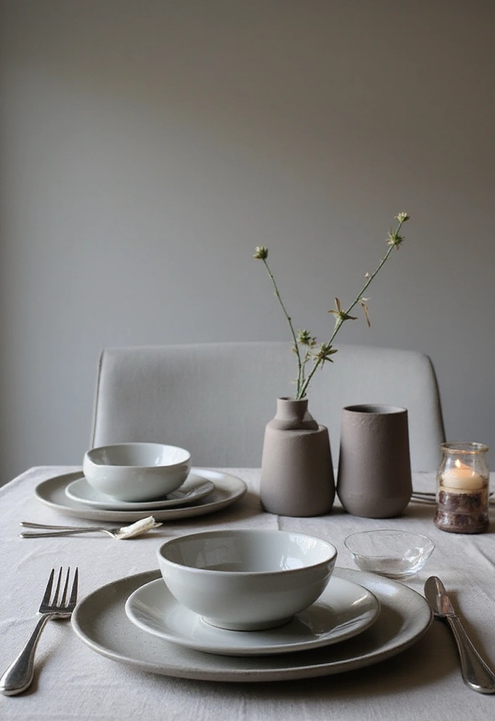 10 Stunning Seasonal Table Settings That Will Wow Your Guests (You Won't Believe #4!) - 9. Modern Minimalism: Sleek & Chic