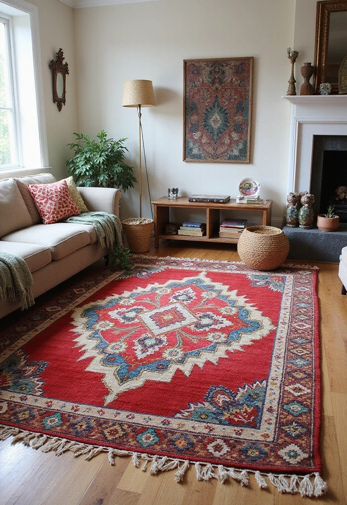 12 Bohemian Style Accessories That Will Transform Your Space Into a Cozy Oasis! - 3. Colorful Area Rugs