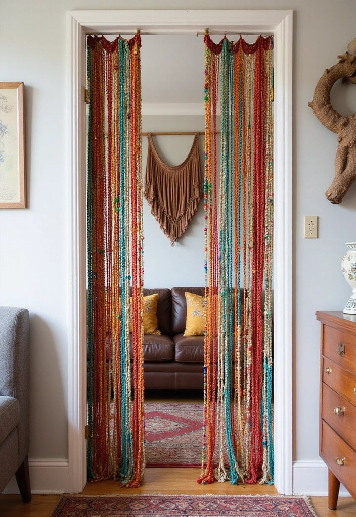 12 Bohemian Style Accessories That Will Transform Your Space Into a Cozy Oasis! - 6. Beaded Curtain Dividers