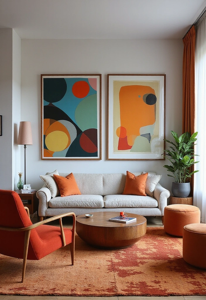 15 Stunning Vintage Wall Art Pieces That Will Instantly Elevate Your Decor! - 11. Mid-Century Modern Artworks