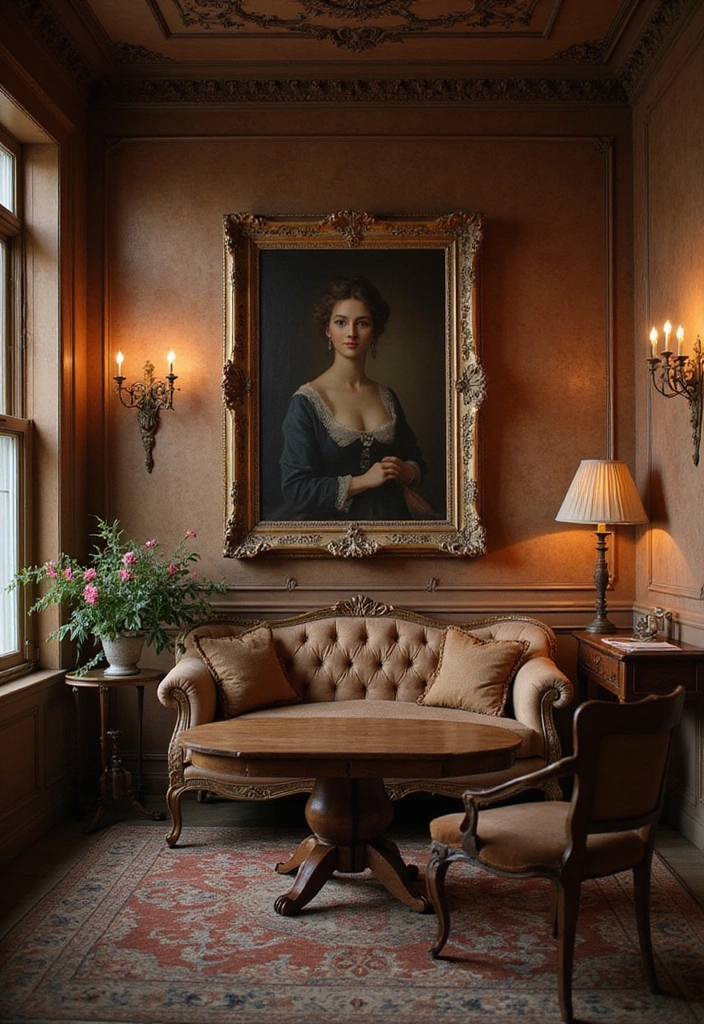 15 Stunning Vintage Wall Art Pieces That Will Instantly Elevate Your Decor! - 3. Antique Framed Portraits