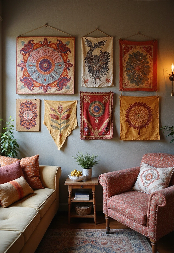 15 Stunning Vintage Wall Art Pieces That Will Instantly Elevate Your Decor! - 9. Vintage Textile Art
