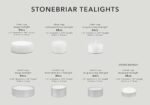 Stonebriar 96 White Unscented Smokeless Tea Light Candles – 6-7 Hour Burn Time, Clear Cups - Image 8