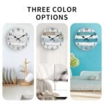 KECYET 10-Inch Battery-Operated Wall Clock: Silent, Blue Coastal Decor for Beachy Bathroom, Kitchen, Living Room, or Bedroom. - Image 3