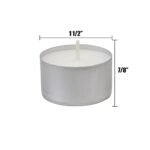 Stonebriar 100 Pack of Unscented White Tea Light Candles with 8-Hour Burn Time - 100 Count - Image 6
