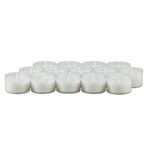 Stonebriar 96 White Unscented Smokeless Tea Light Candles – 6-7 Hour Burn Time, Clear Cups - Image 7