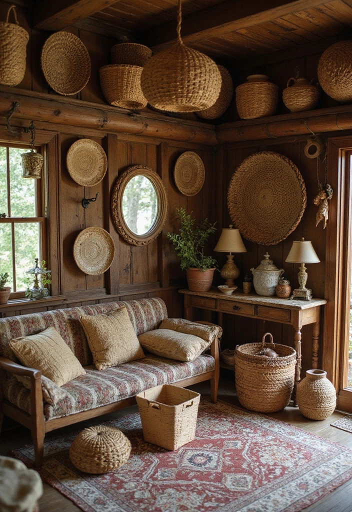 25 Cozy Cabin Decor Ideas That'll Make You Wish You Lived in the Smokies! - 10. Handcrafted Decor