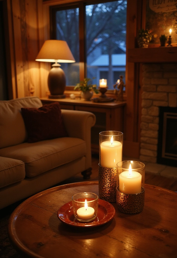 25 Cozy Cabin Decor Ideas That'll Make You Wish You Lived in the Smokies! - 16. Warm Scented Candles