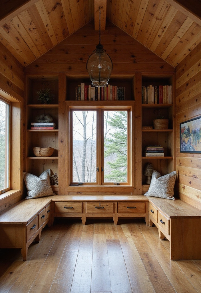 25 Cozy Cabin Decor Ideas That'll Make You Wish You Lived in the Smokies! - 19. Custom Built-Ins