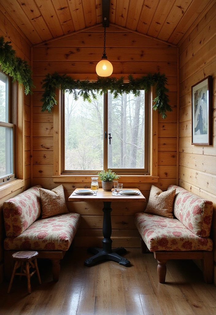 25 Cozy Cabin Decor Ideas That'll Make You Wish You Lived in the Smokies! - 23. Cozy Breakfast Nooks