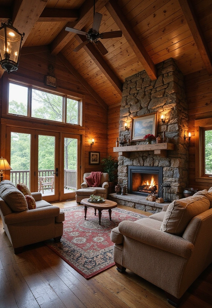 25 Cozy Cabin Decor Ideas That'll Make You Wish You Lived in the Smokies! - 8. Cozy Fireplaces