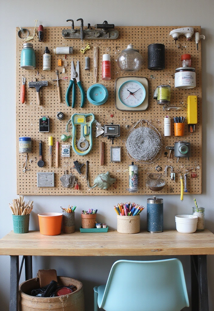 25 Creative Storage Solutions That Will Transform Your Cluttered Home! - 6. Pegboards