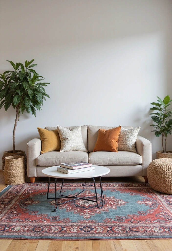 25 DIY Home Improvement Projects That Will Transform Your Space on a Budget! - 14. Refresh Your Floors with Rugs