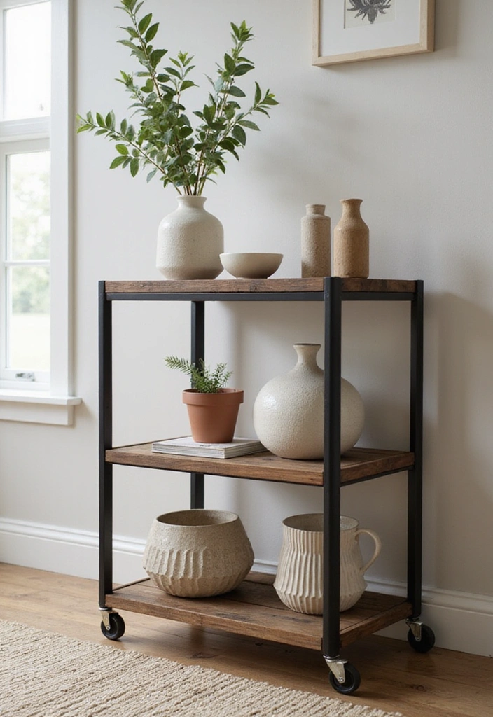 25 DIY Home Improvement Projects That Will Transform Your Space on a Budget! - 24. Create a Mobile Cart for Extra Storage
