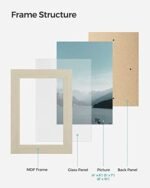 SONGMICS Collage Picture Frame Set of 10: Two 8x10, Four 5x7, Four 4x6 for Wall & Table Decor, Glass, Natural Beige - Image 8