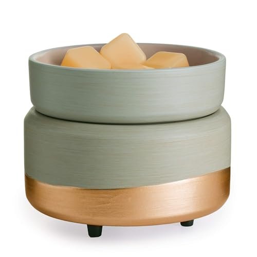 CANDLE WARMERS ETC 2-in-1 Candle and Fragrance Warmer: Heat Scented CANDLE WARMERS ETC 2-in-1 Candle and Fragrance Warmer for Warming Scented Candles or Wax Melts and Tarts with to Freshen Room, Midas