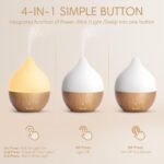 SALKING 100ml Essential Oil Diffuser: Auto Shut-Off, Ultrasonic Aromatherapy & Cool Mist Humidifier for Home Office, with Warm White Lights. - Image 4