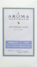 Aroma Naturals Lavender Essential Oil Tranquility Pillar Candle, 2.5"x4", 11 Ounce. - Image 2